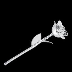 Silver Rose with Stand